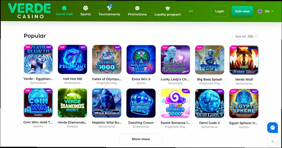 Verde Casino med 12 000 SEK bonus och 220 gratissnurr